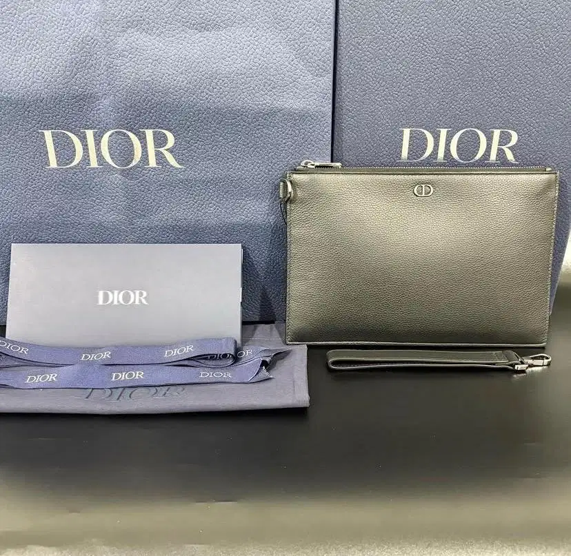Christian Dior A5 Grainerd Calfskin Clutch