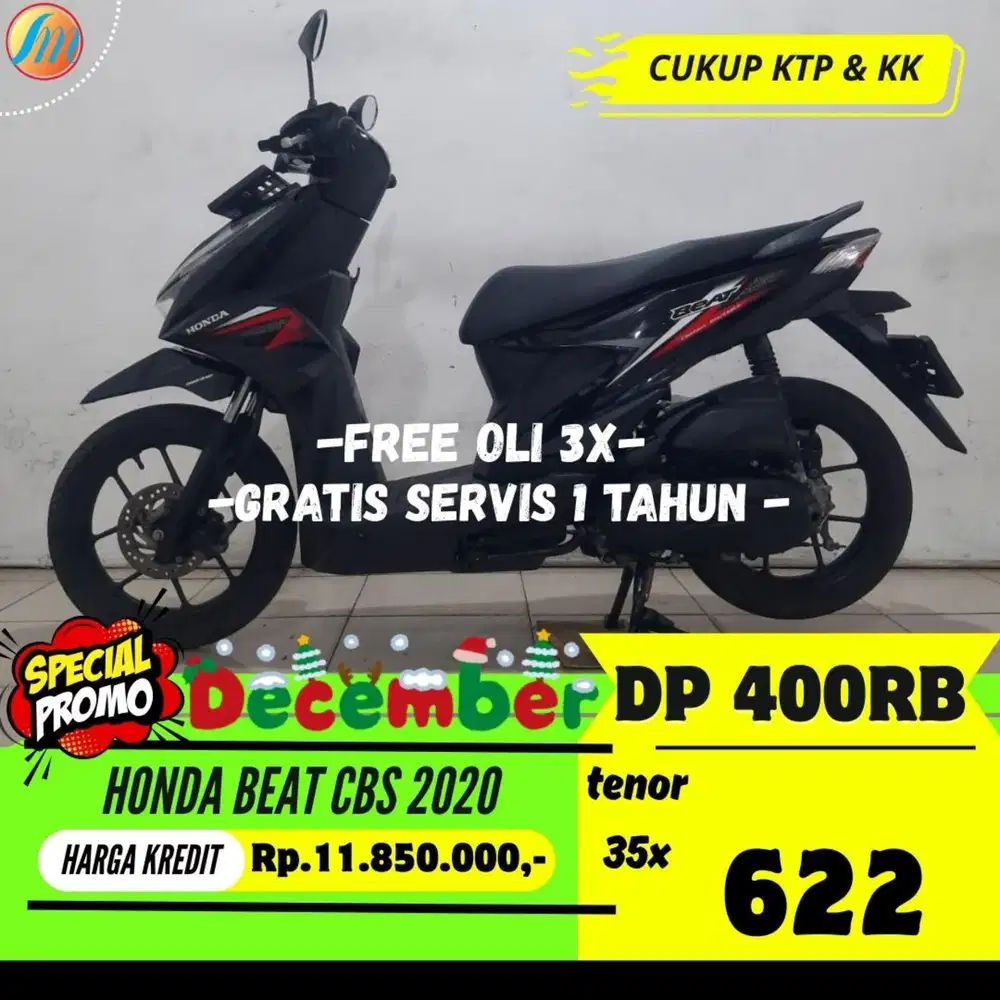 DP CUKUP 400RIBU ANGSURAN RINGAN HONDA BEAT CBS 2020 PAJAK PANJANG