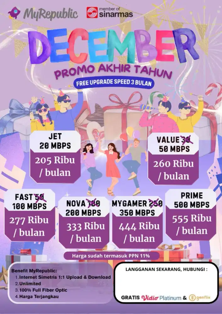 Promo pemasangan internet myrepublic WiFi Myrepublic Cipayung Depok
