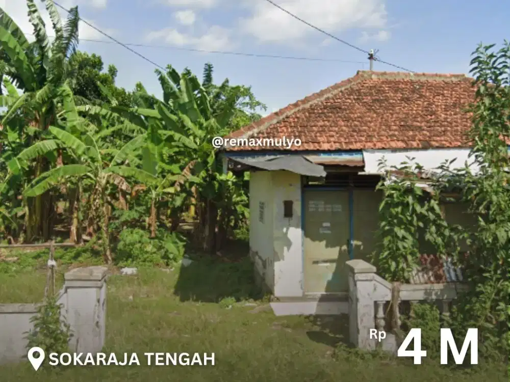 Dijual Tanah Plus Rumah Seluas 1955 M2 di Sokaraja