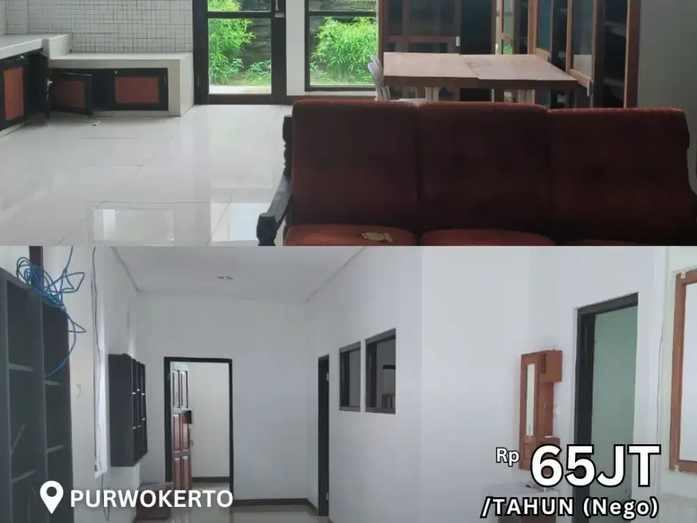 Disewakan Rumah 3 Lantai Siap Huni Area Kota Purwokerto