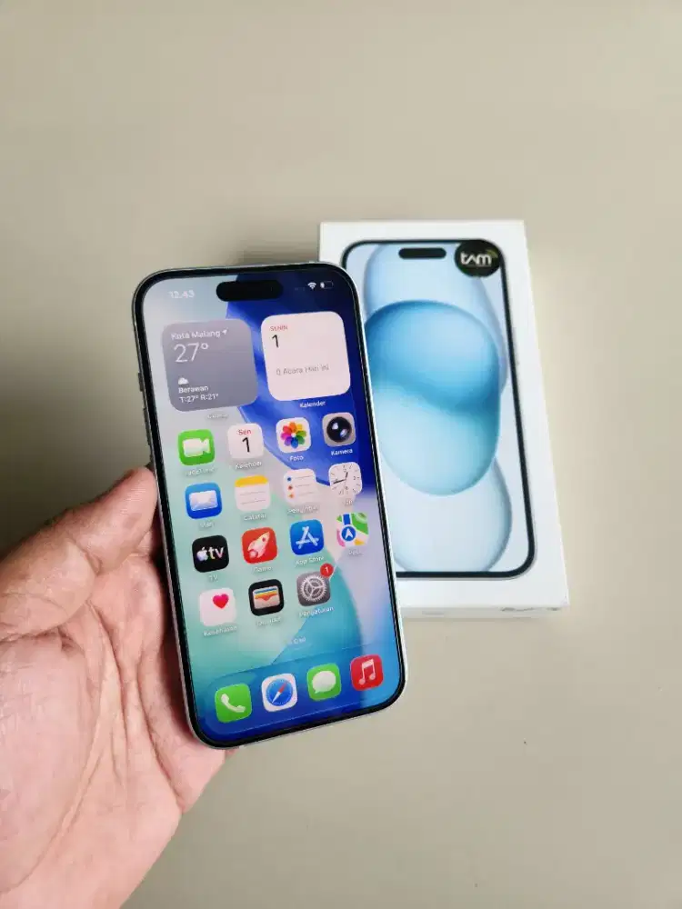 iPhone 15 128gb Ibox Fullset Mulus Normal Murah