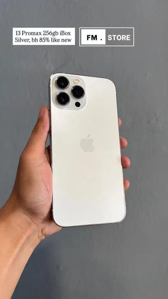 Iphone 13 Promax 128gb iBox silver like new tukar tambah bisa