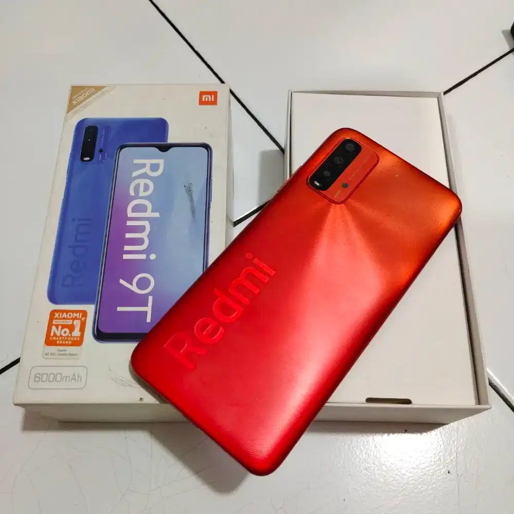 Redmi 9T 6/128gb fullset batre 6000mah awet