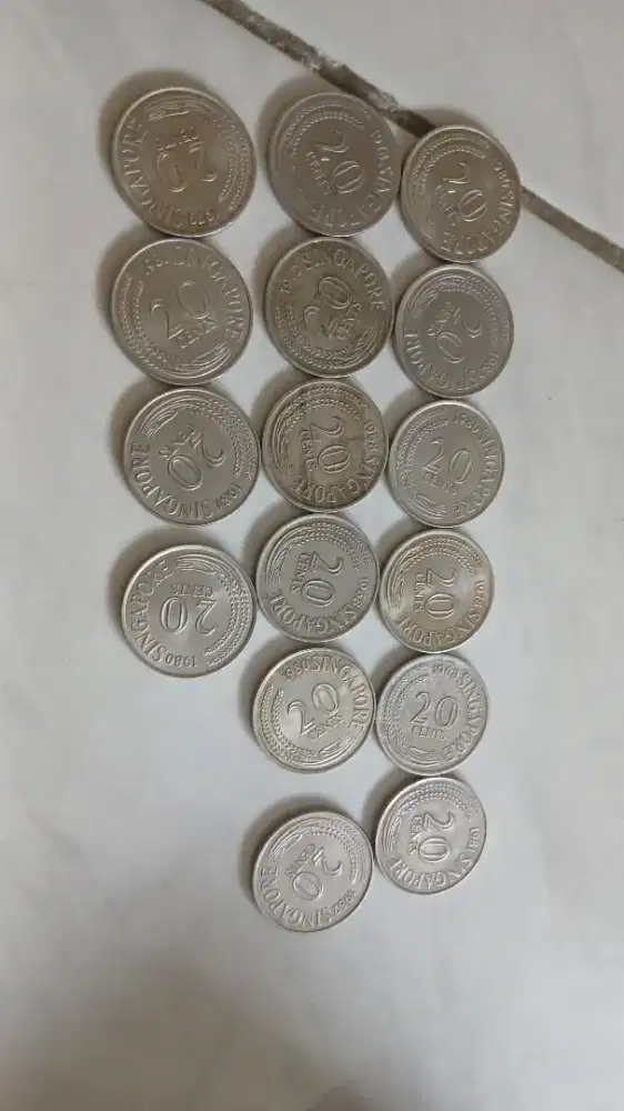 Uang jadul singapora 20 sen