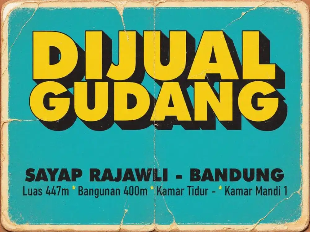 JUAL GUDANG MURAH RAJAWALI, ANDIR, GARUDA, DADALI, SUDIRMAN, BANDUNG,