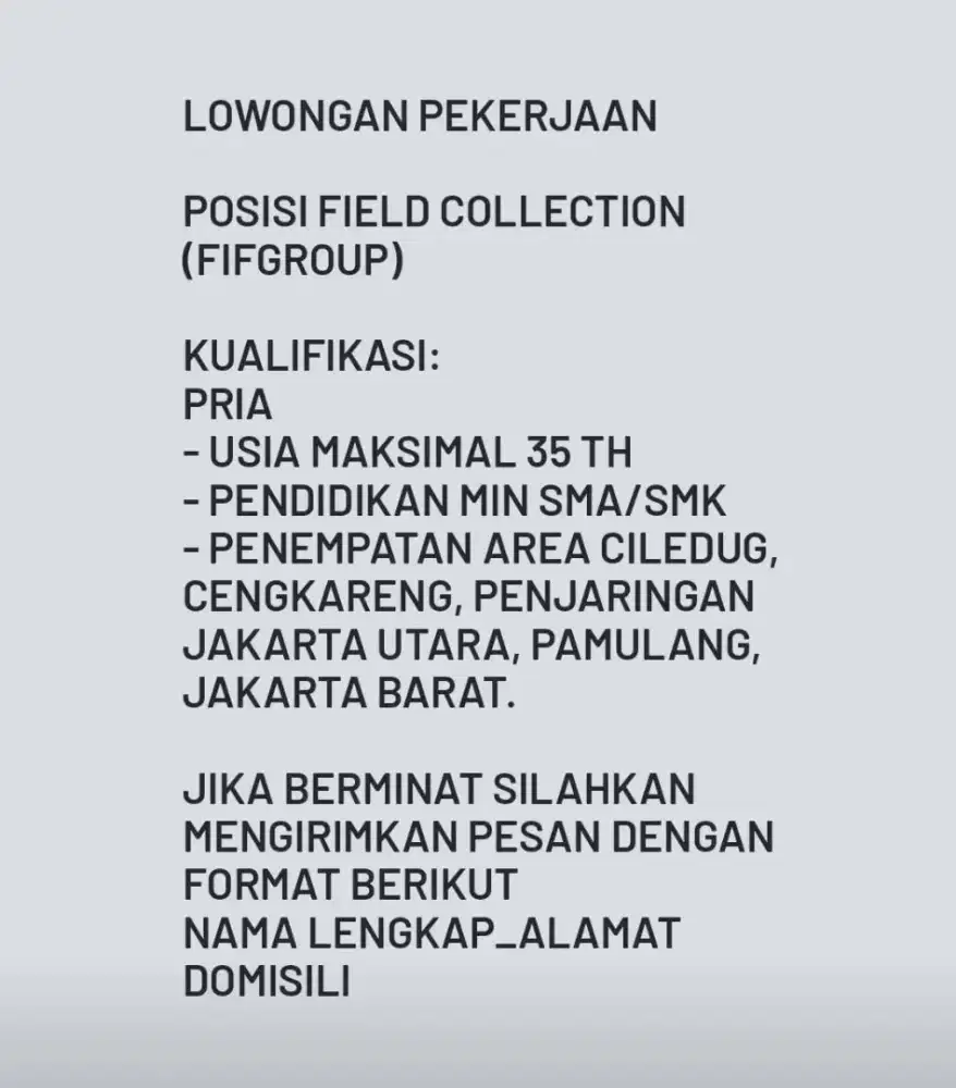 Field Collection (FIFGROUP)