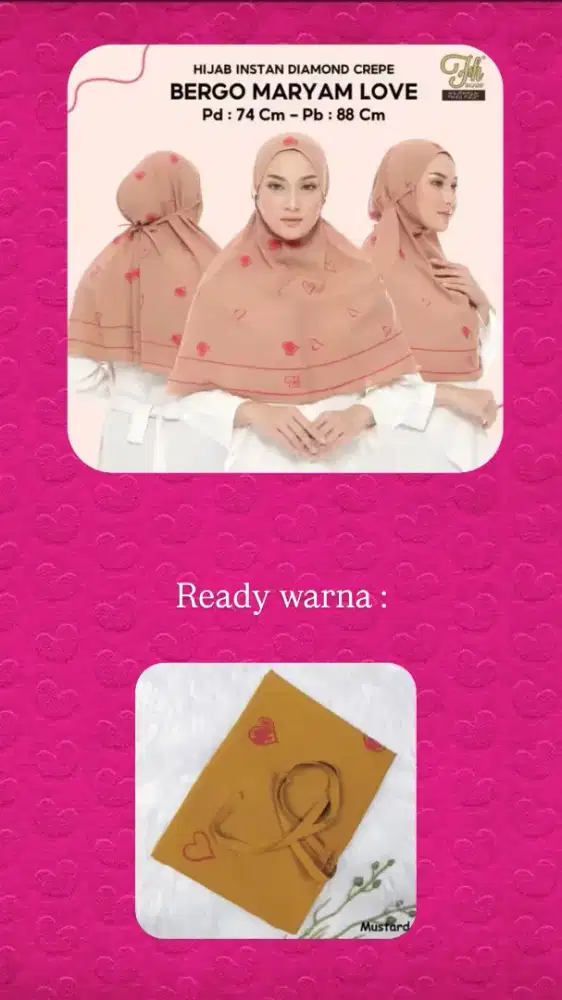 OBRAL HIJAB BERGO TALI FH MOTIF