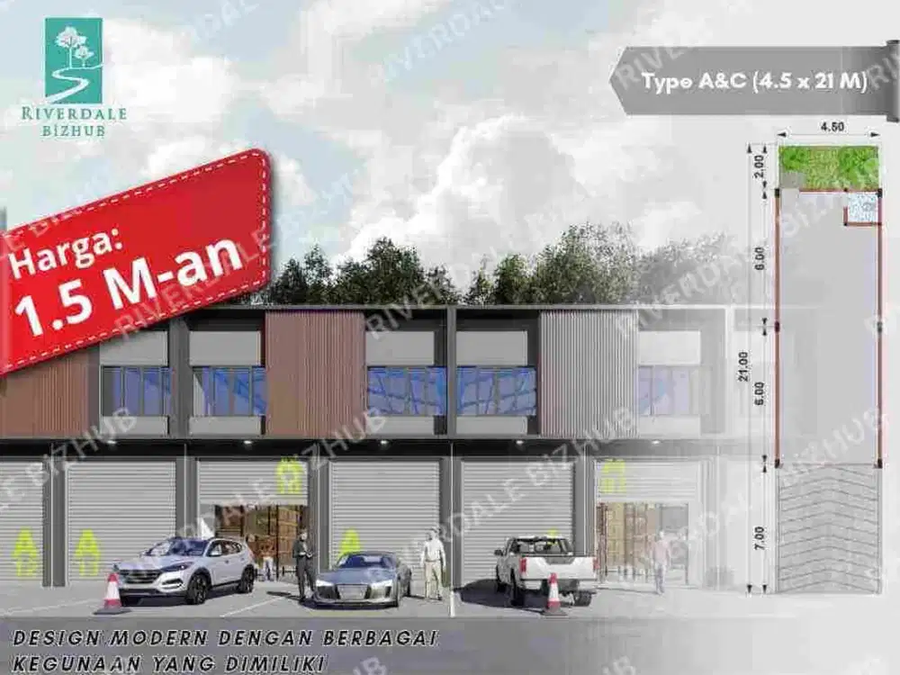 dijual ruko multiguna lokasi strategis di cikarang barat dekat dengan toll telaga asih akses bisa masuk mobil kontener 40ft