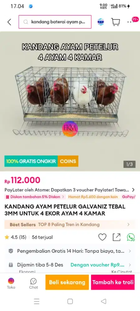 Kandang ayam petelur