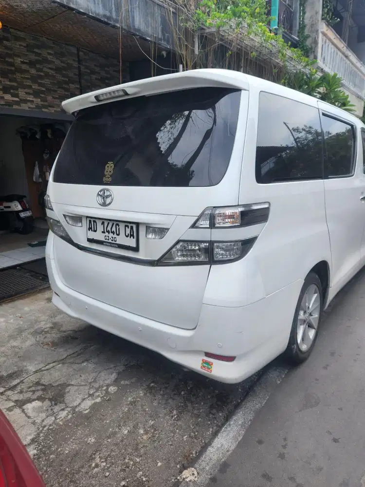 TYT vellfire NIK 2009 pemakaian 2010 AD solo pajak on