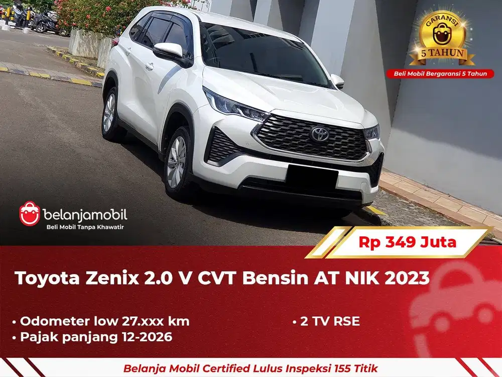 [ GARANSI 5TH ] Toyota Zenix 2.0 V CVT 2 RSE Bensin AT 2023 2024