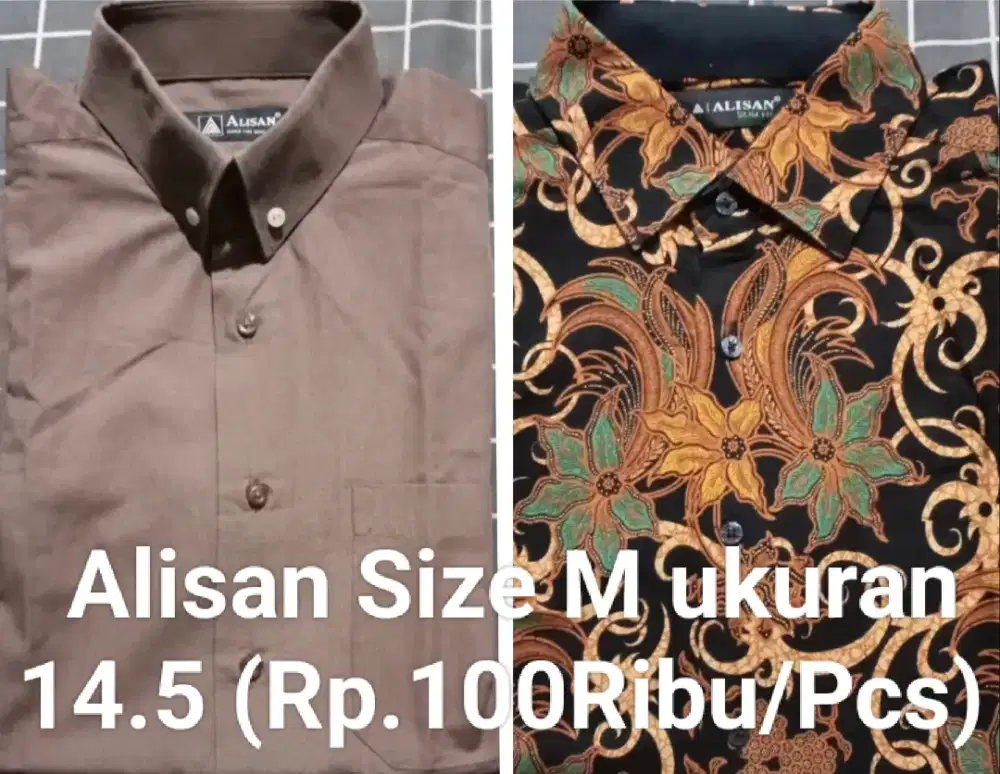 Kemeja Alisan tangan pendek size M
