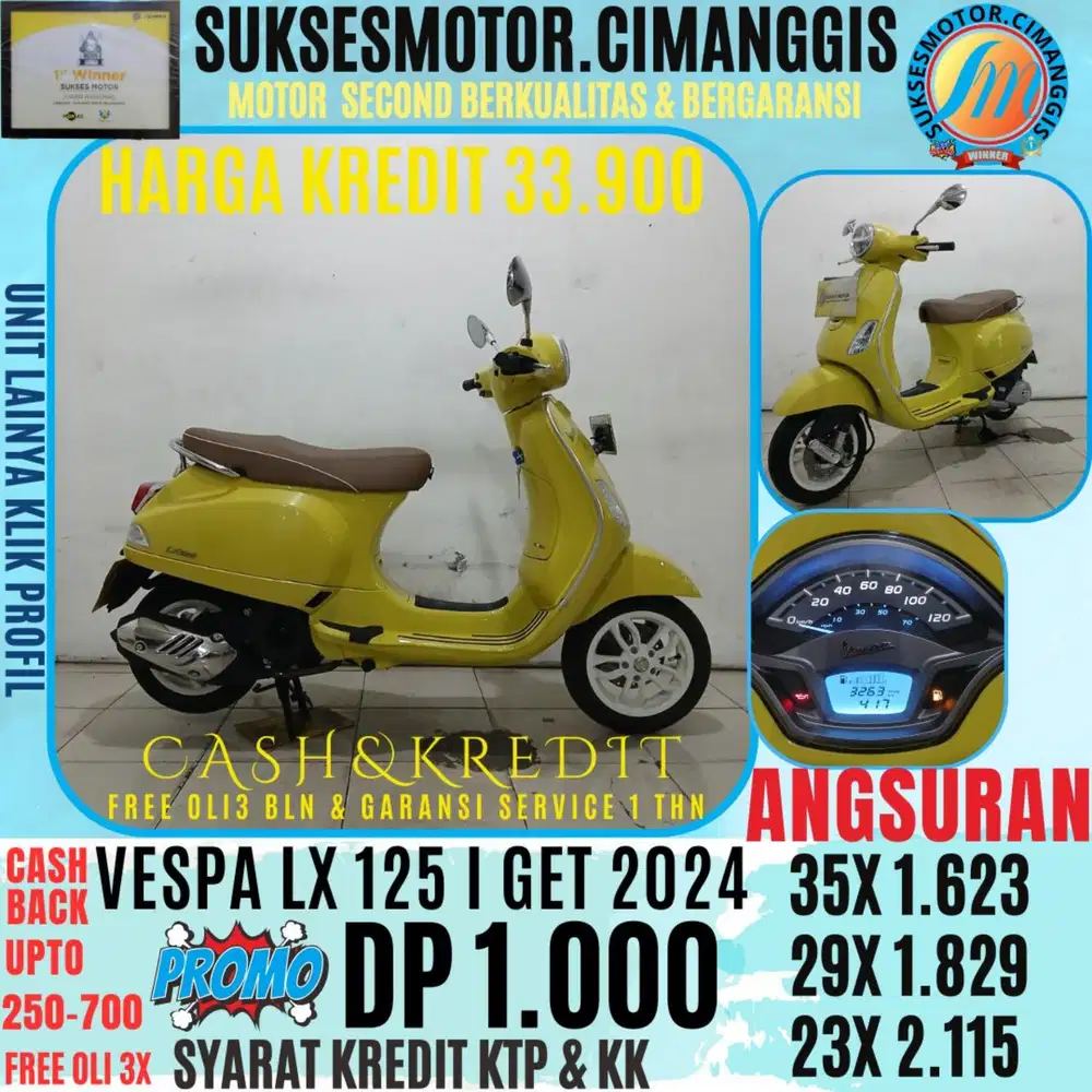 VESPA LX 125 I GET TERMURAH CASHBACK UPTO 700 RIBUAN FREE OLI3X
