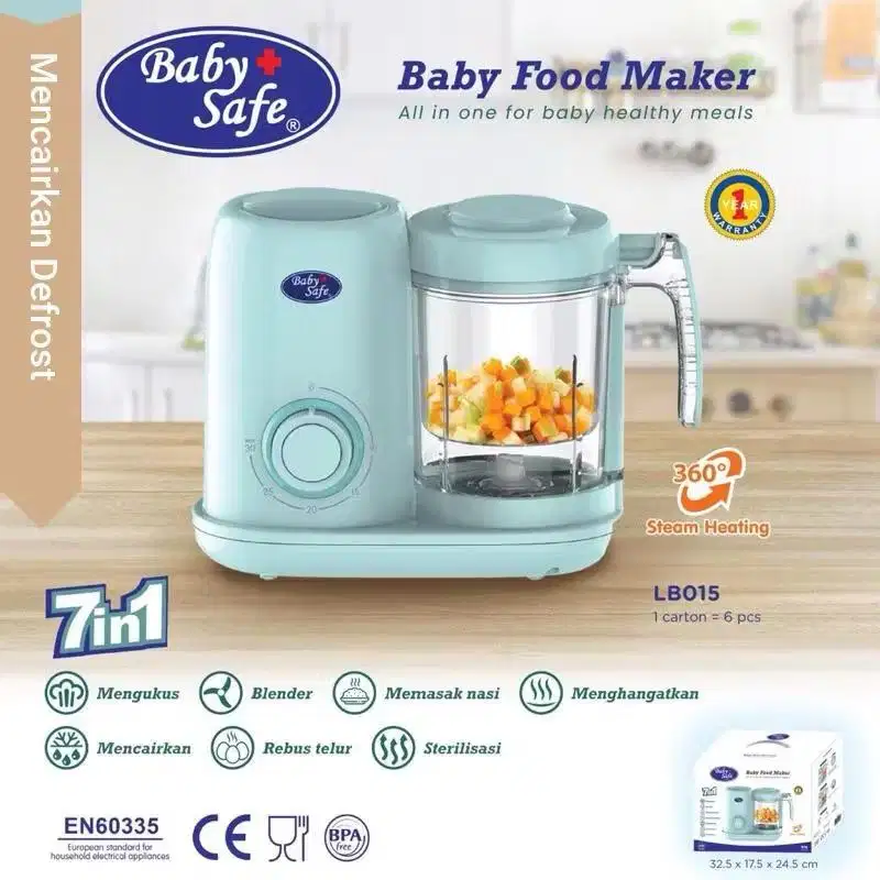 Baby Safe Food Maker 7in1 BPA Free multifungsi