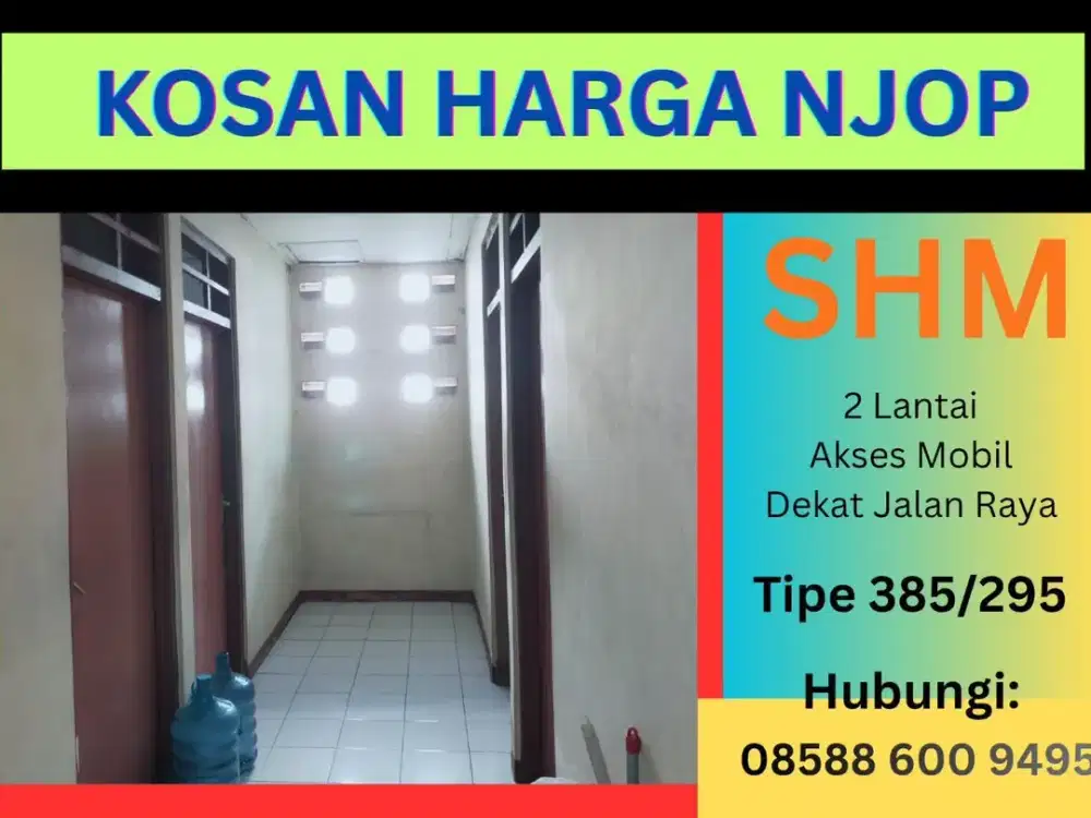 Jual Kos kosan di Jakarta Timur Matraman, Harga NJOP, SHM, Termurah, Akses Mobil