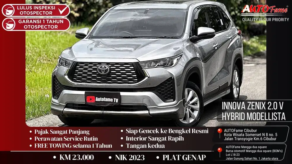 KM 23RB Toyota Innova Zenix 2.0 V Hybrid Modellista 2023