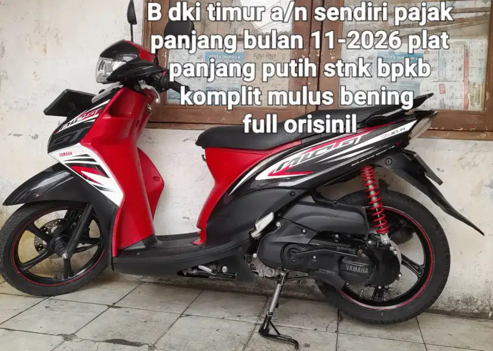 Yamaha Mio GT 2014 cw asli hitam merah B dki timur pajak panjang