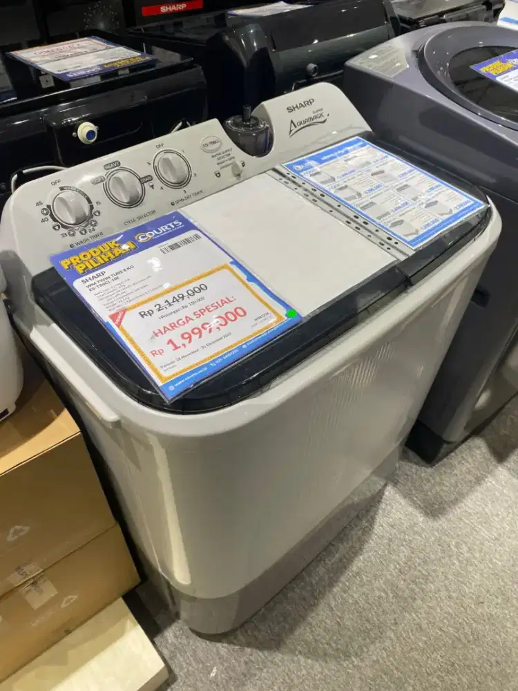 CICILAN MESIN CUCI SHARP MW TIWNTUBE 8KG PROMO SPESIAL 1x CICILAN