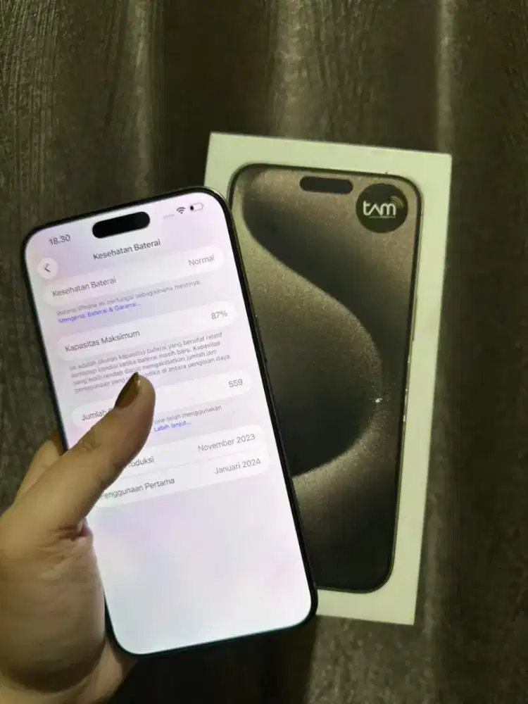 Iphone 15 promax 256 natural titanium ibox