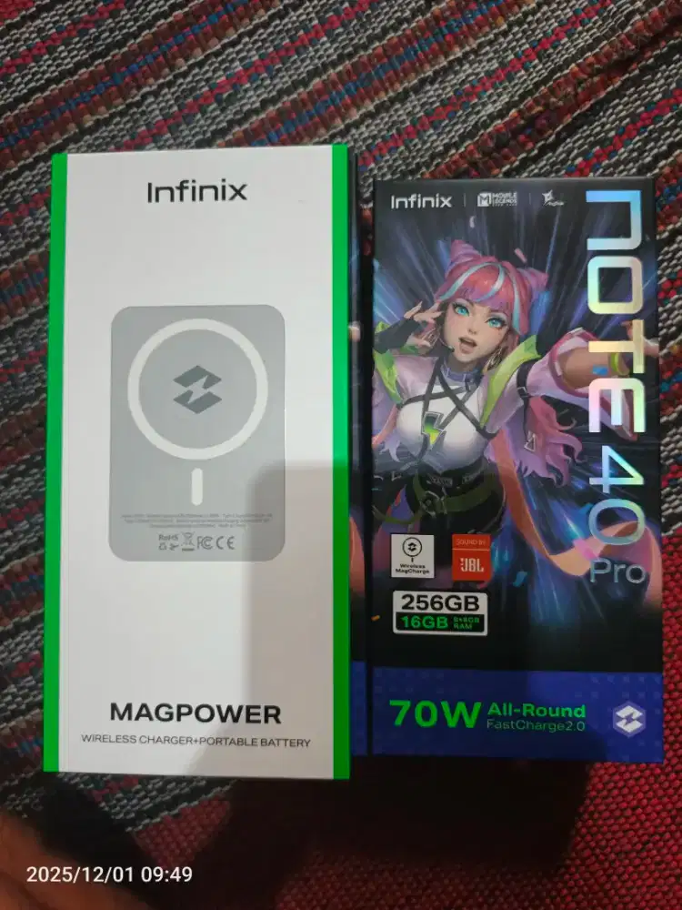 Infinix note 40 pro 4G ram 8+8/256