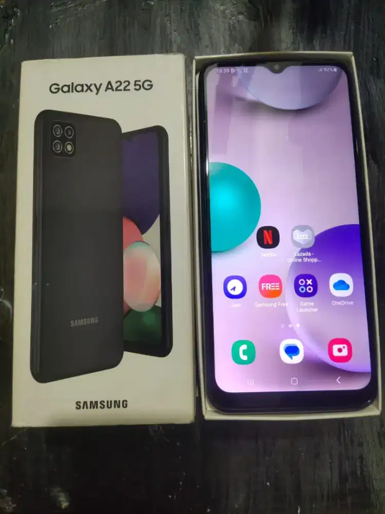 Samsung Galaxy A22 5G, Ram 6/128 (Hp Fungsi Normal, Orian, BS Dicek)