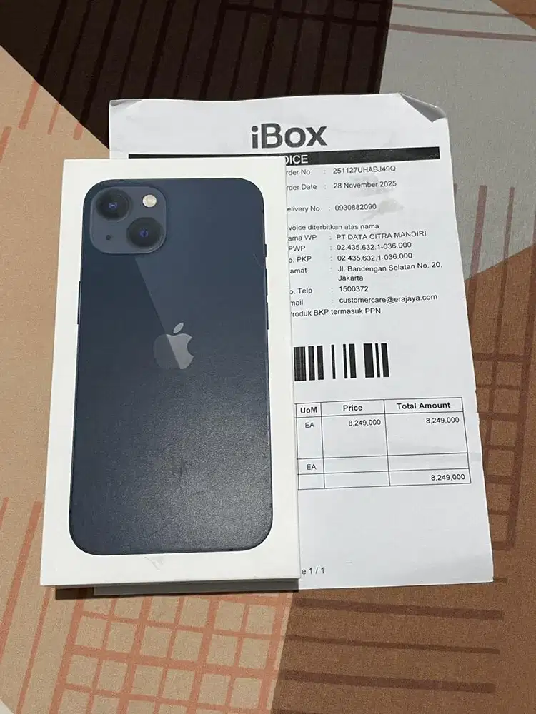 New BNIB Segel iphone 13 128gb black resmi ibox