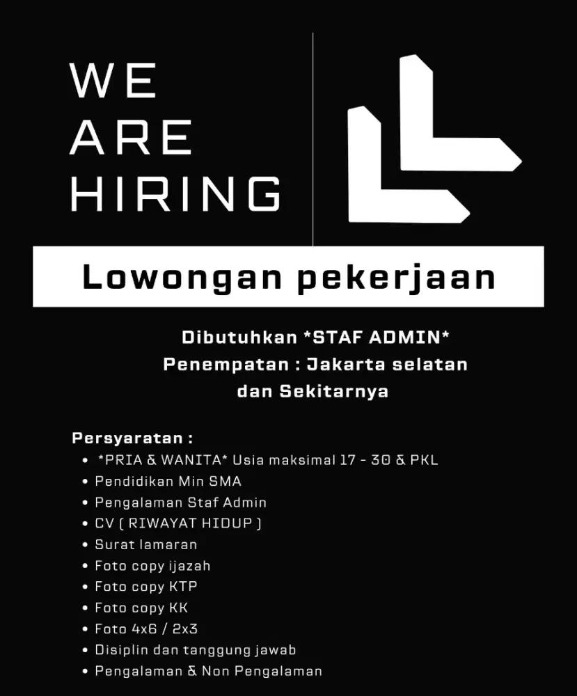 Lowongan kerja administrasi