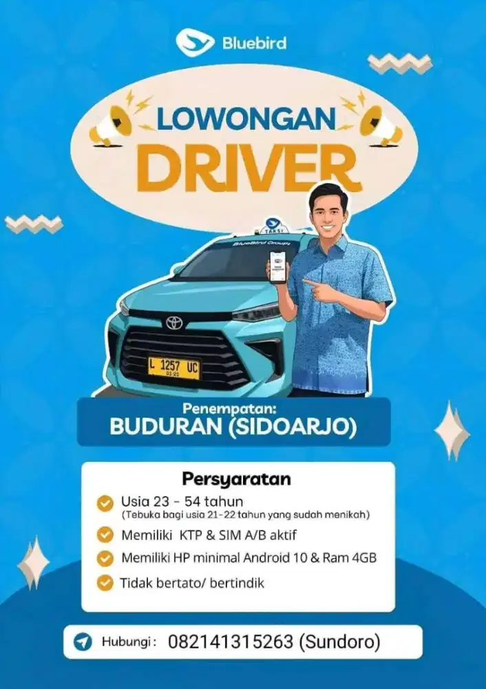 Lowongan Driver Bluebird