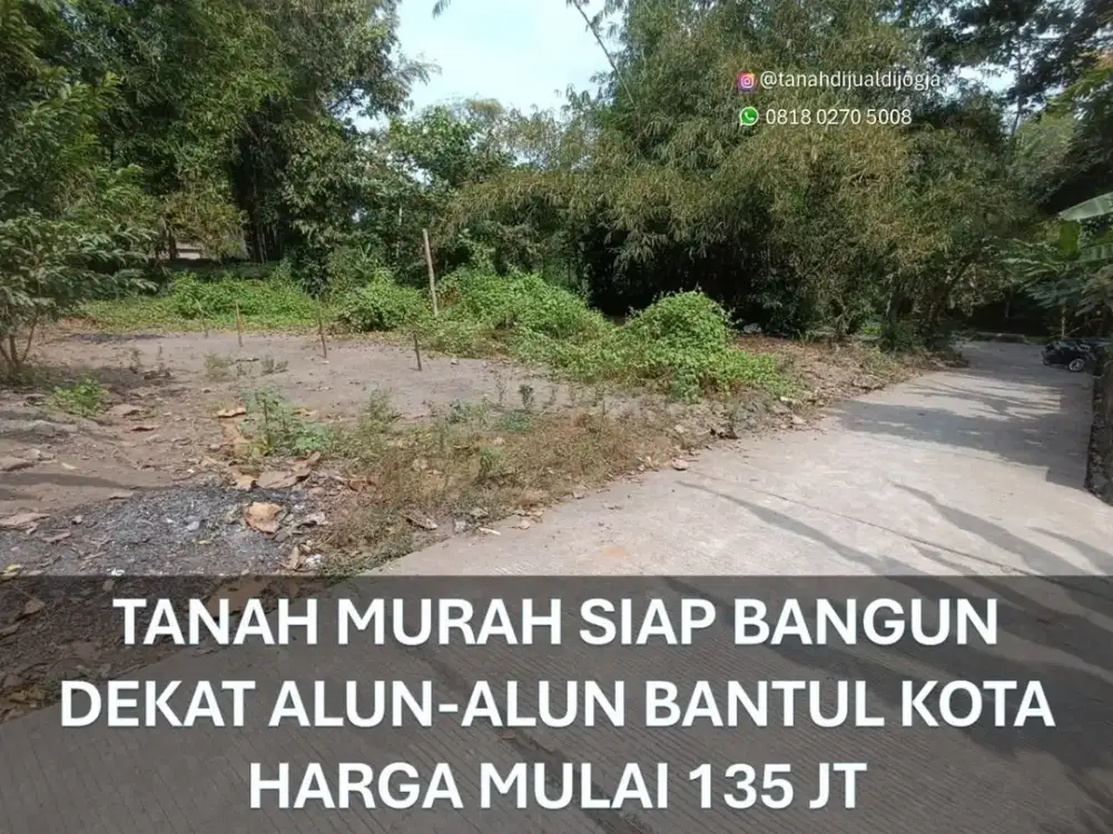 Tanah dekat RS PKU Bantul di Kadisoro Bantul Kota Siap Bangun