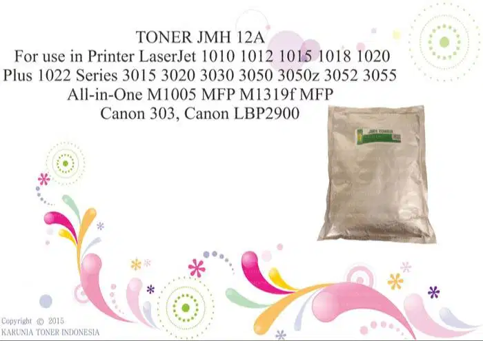 TONER JMH 12A For use in Printer LaserJet 1010 1012 Berkualitas