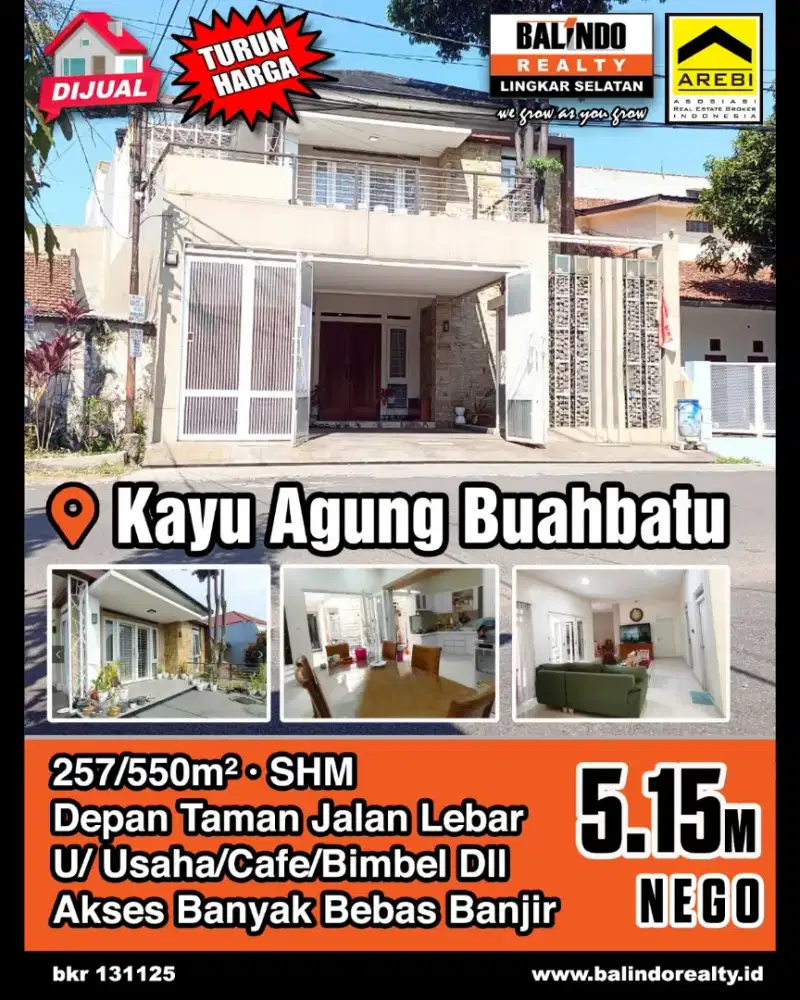 Rumah siap Huni Tengah kota Bandung kayu agung Turangga