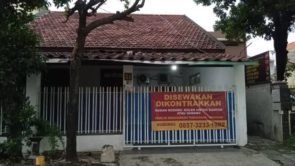 Disewakan Rumah Kosong / Bisa u Kantor / Gudang di Bratang Wetan Sby