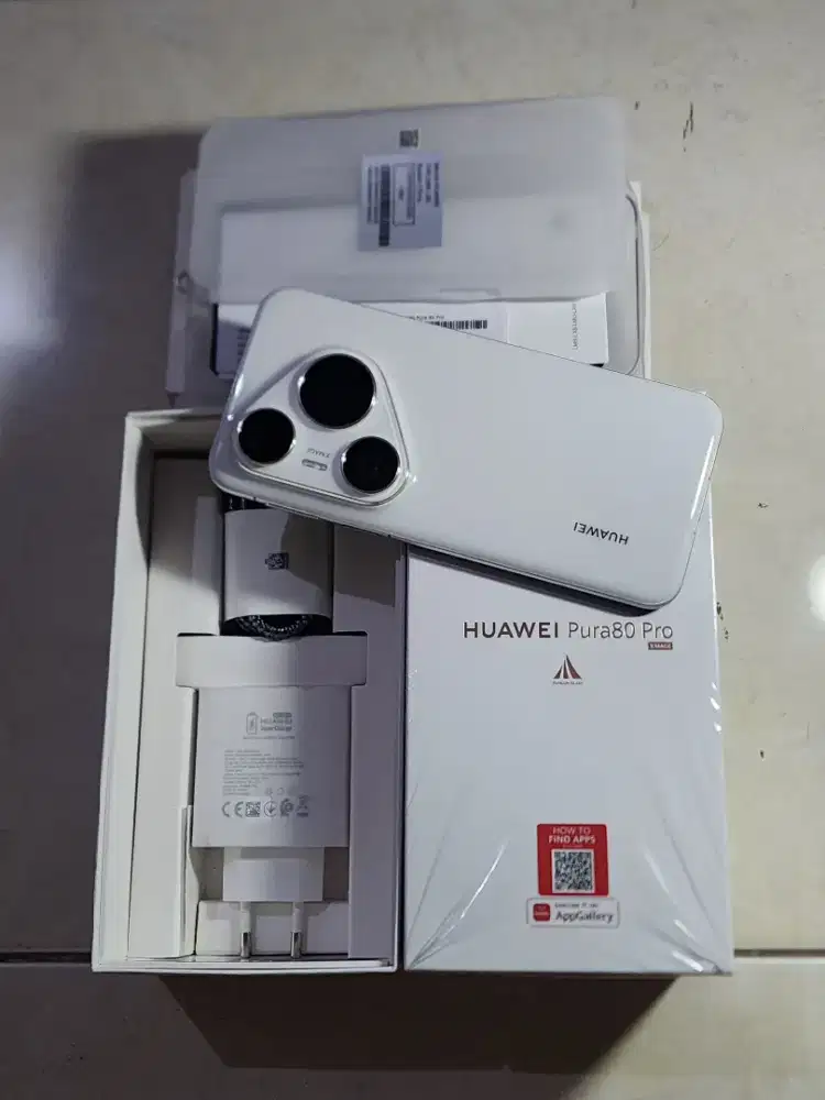 Huawei Pura 80 Pro 12/512Gb, warna Putih, resmi Indo, 99,9% Mulus