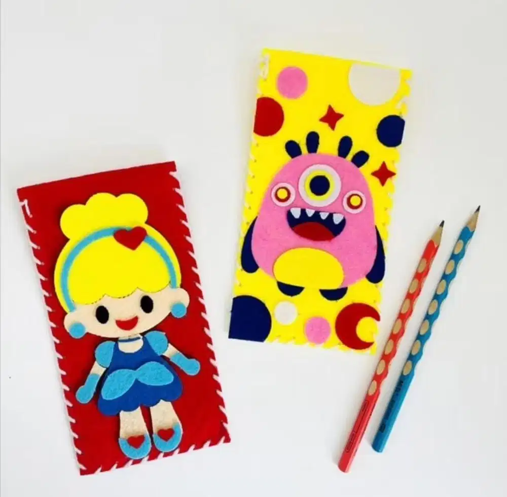 tempat pensil flanel