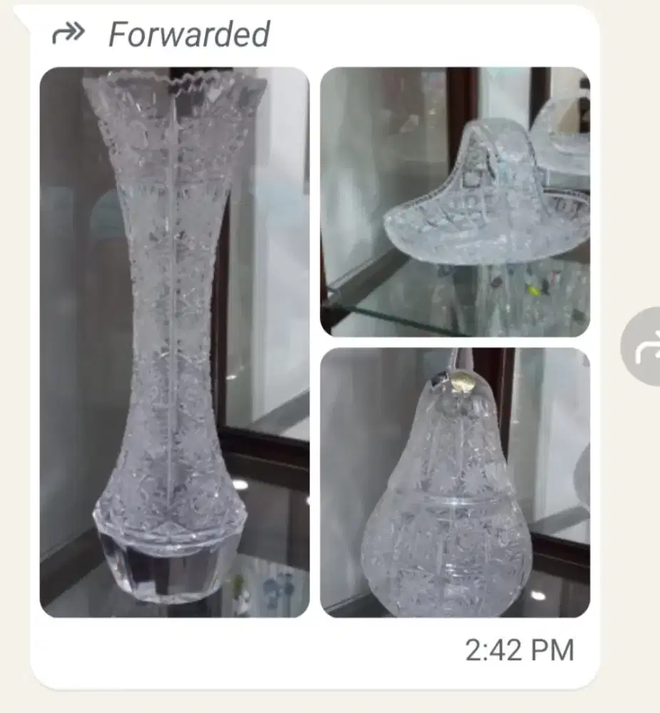 Jual 3 kristal bohemia 500 pk kondisi sempurna