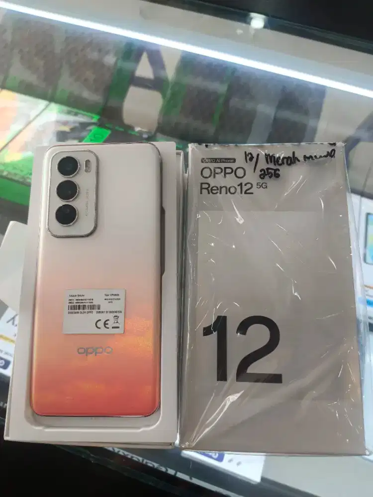 Second oppo reno 12 5g ram 12/256 oringal lengkap fulset