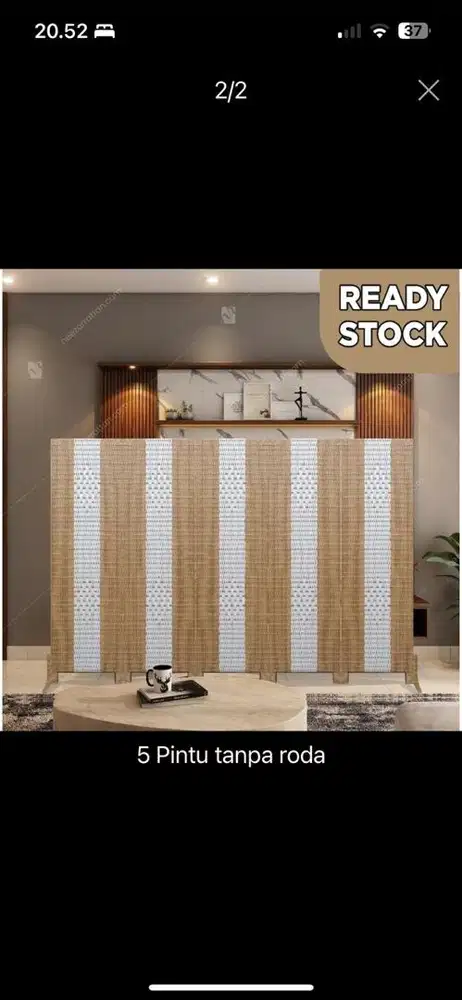 Partisi rotan sintetis