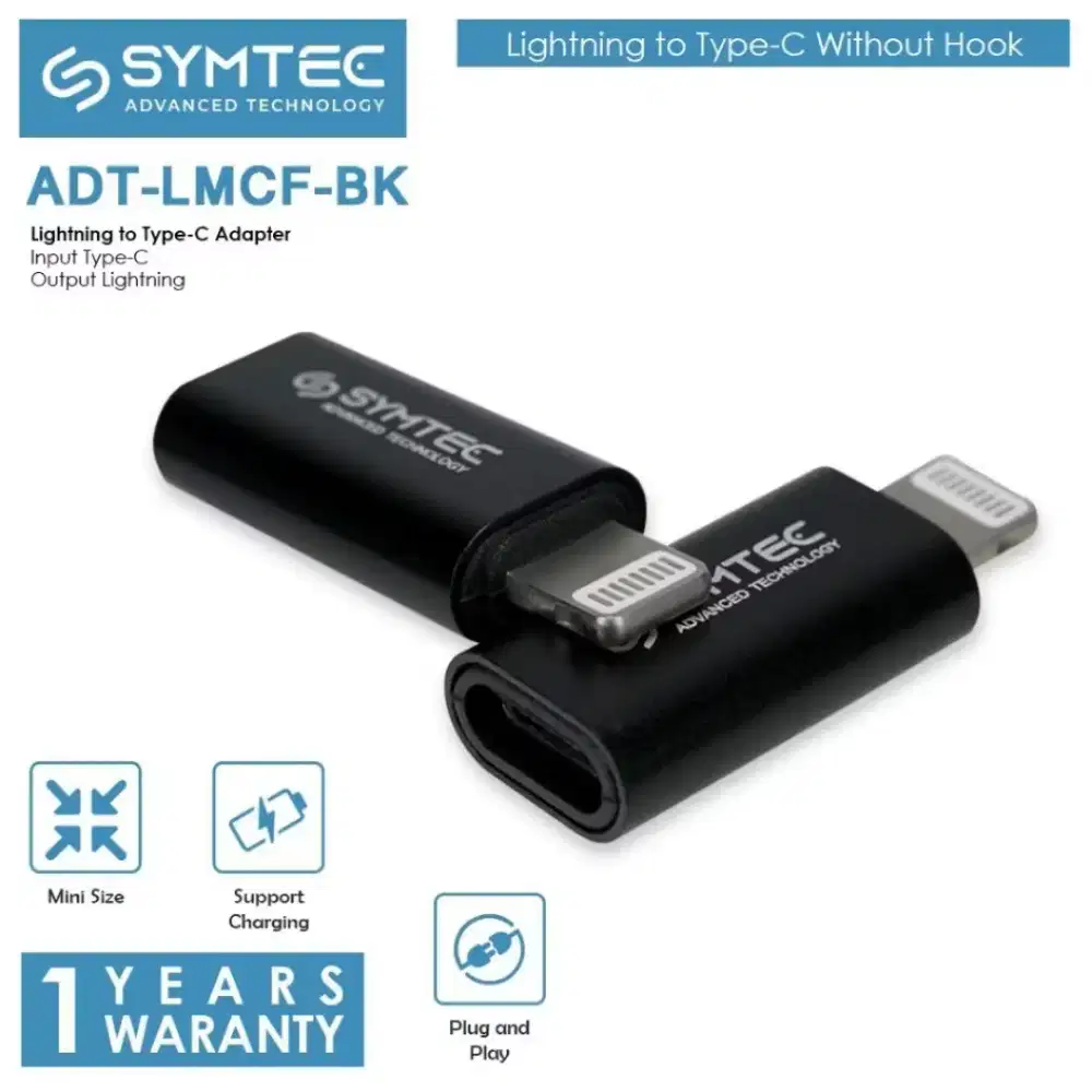SYMTEC Adapter Lightning Male To Type-C Female
ADT-LMCF