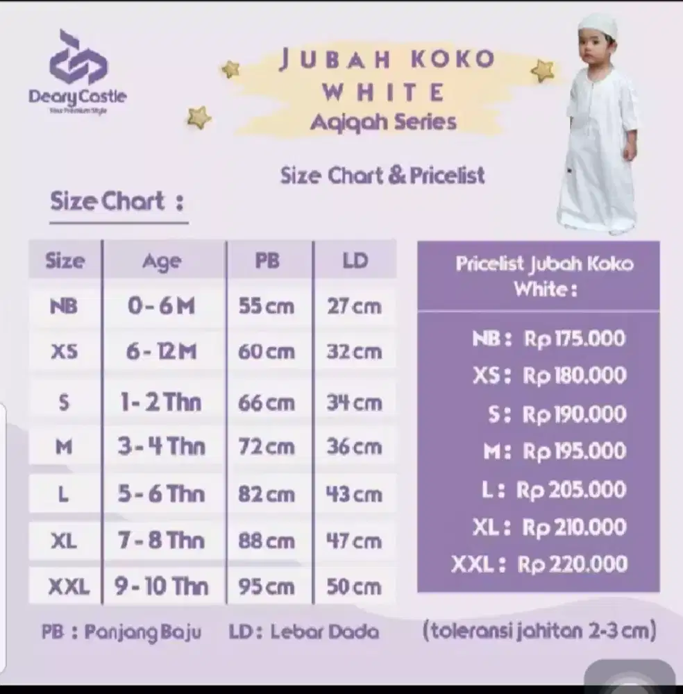 Baju koko  Deary castle