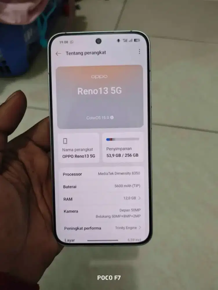 Oppo Reno 13 5G 12/256 Fullset Nota Pembelian Ada