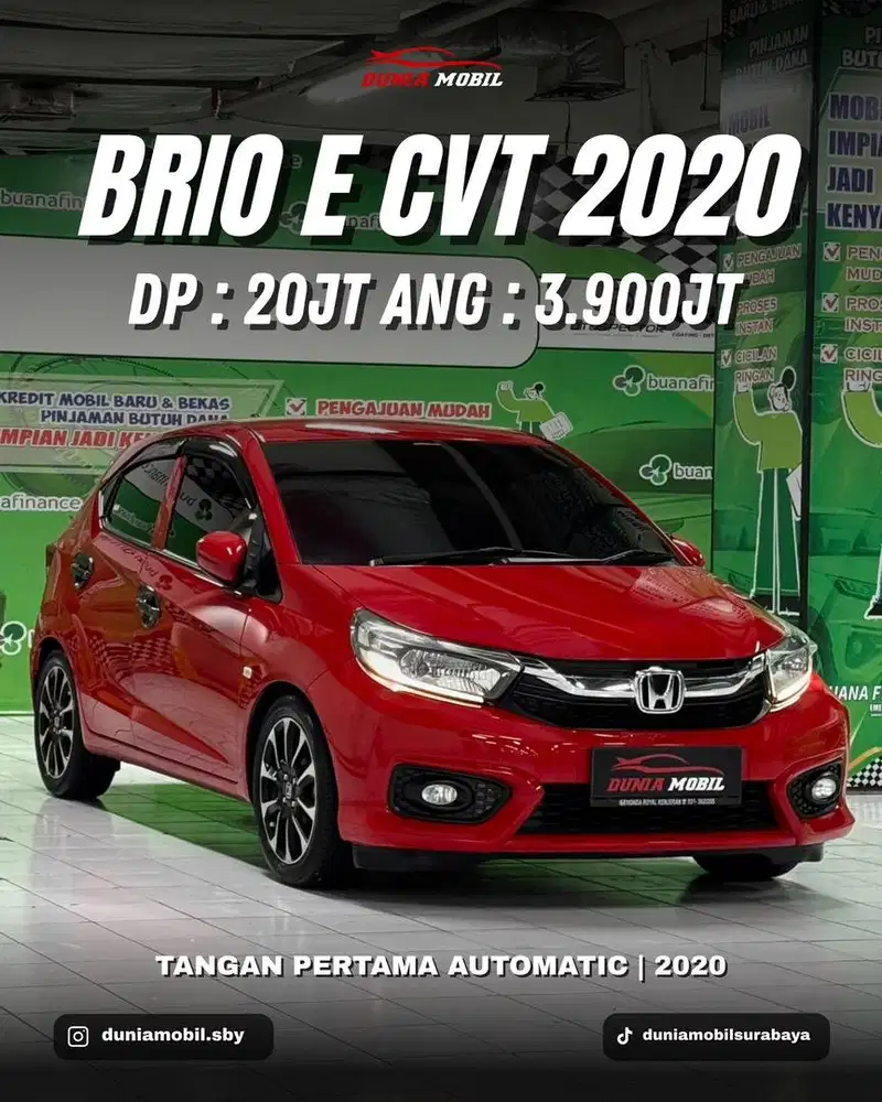 New Honda Brio E CVT 2020 / 2021 Tgn Pertama dr Baru Bisa Tukar Tambah