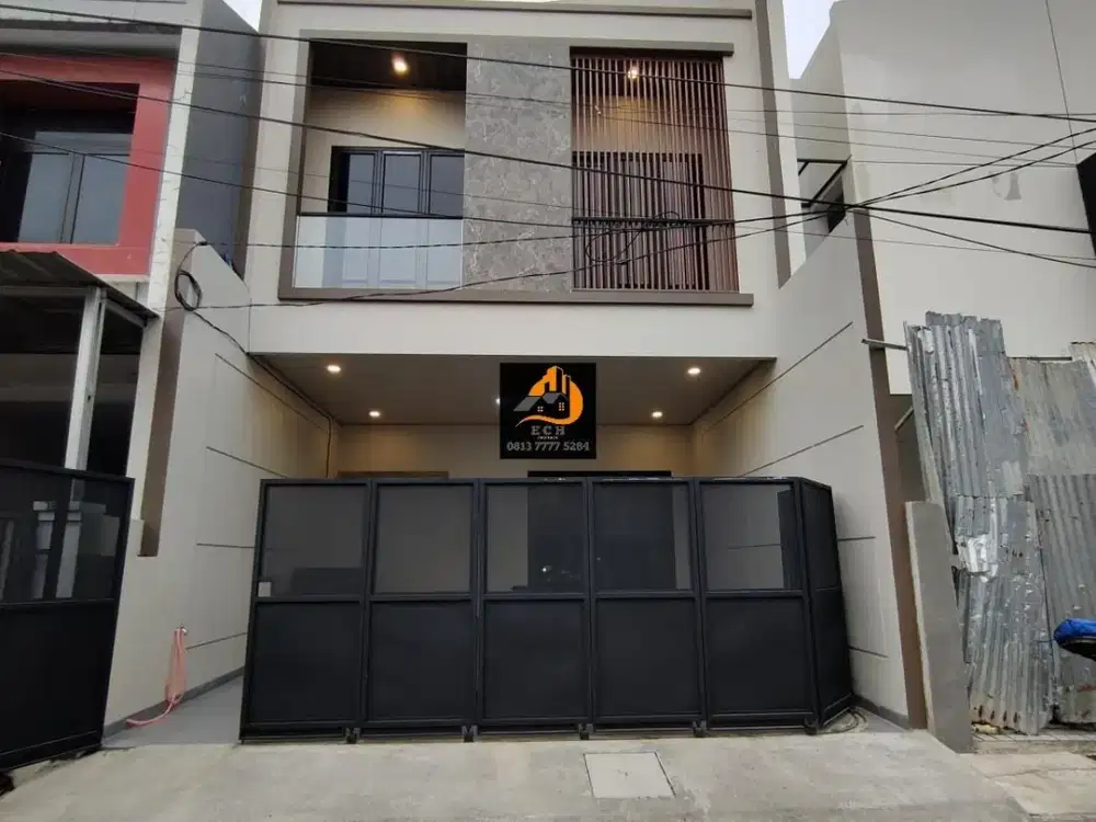T85. Rumah Baru 3 lantai Modern Minimalis Lokasi Strategis Di Rawamangun Jakarta Timur