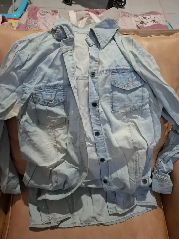 baju kemeja jeans