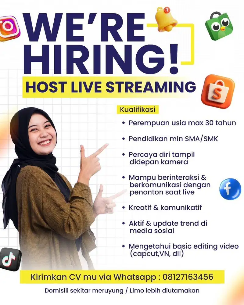 HOST LIVE STREAMING - PRODUK HERBAL & KECANTIKAN