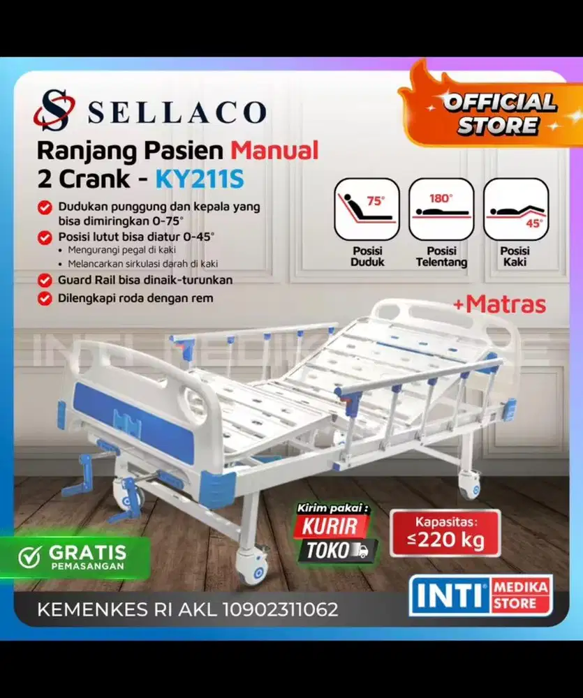 Jual ranjang pasien merk sella