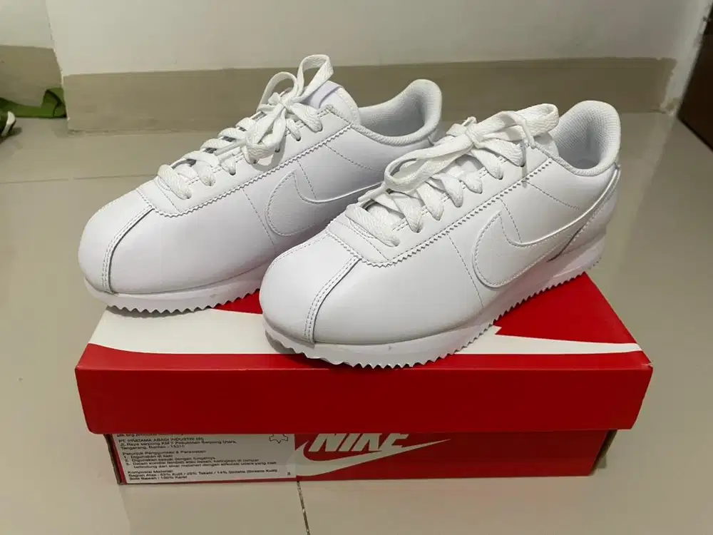 Jual Rugi Nike Cortez Women Original (NEW) Full White Size 7