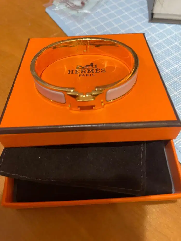 Gelang Hermes Pink & Gold (size besar)