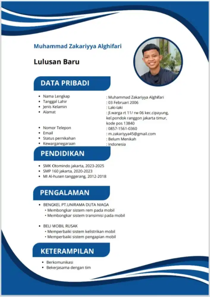 Saya Mencari pekerjaan di bidang otomotif (helper mekanik)