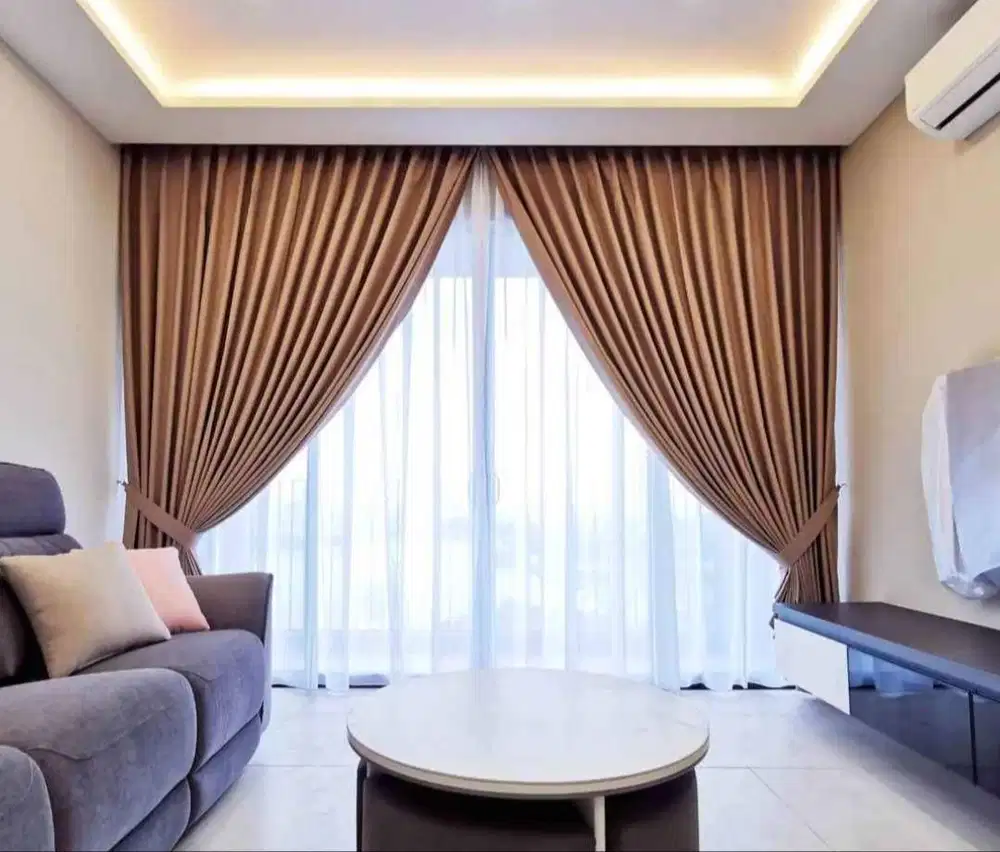 Menjual Gorden Blackout Pasang Skat Klinik Hordeng Gordyn Vitrase